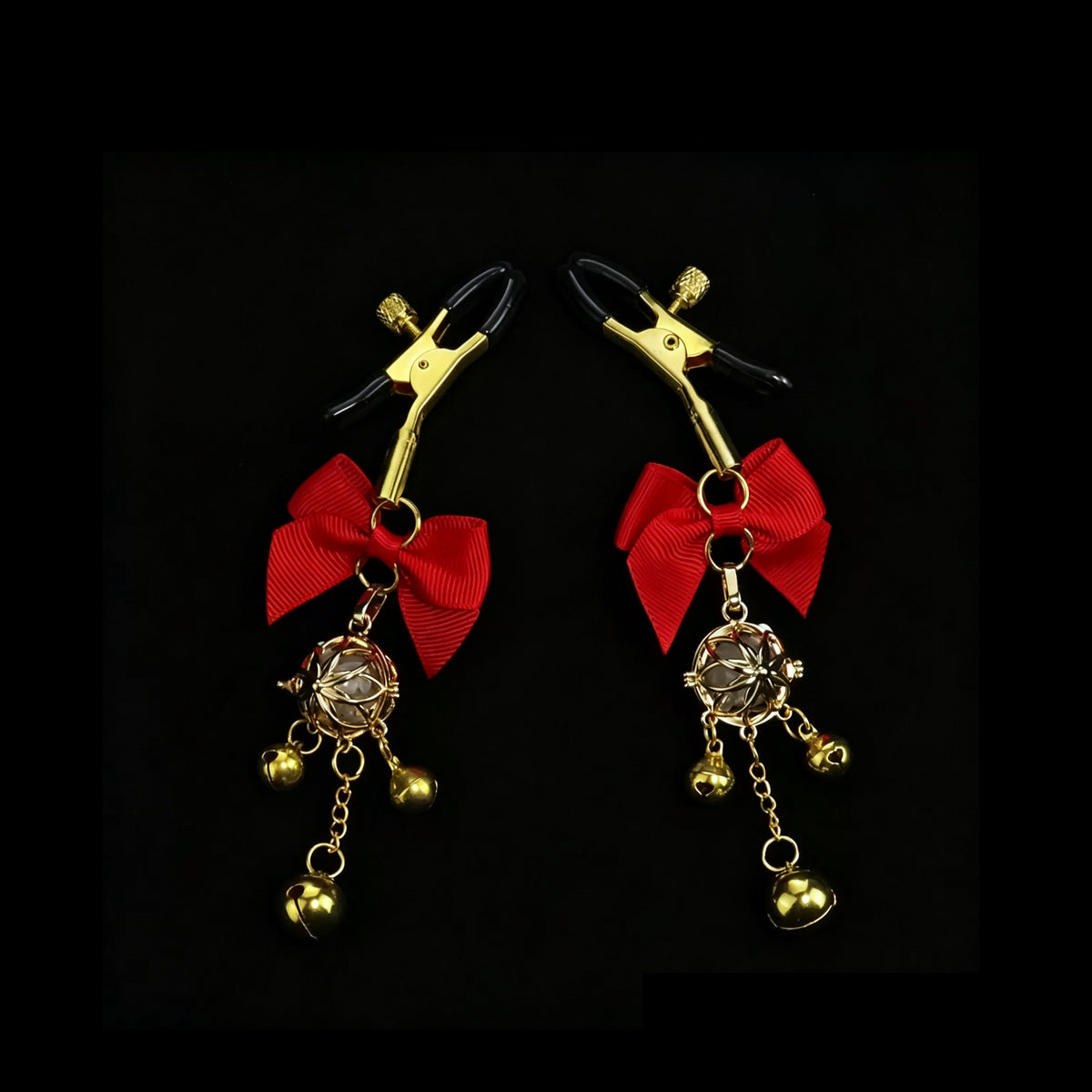 Gothic Bow Bell Pendant - Multi-Color Clip Attachment - gothic necklace | Blackyyds