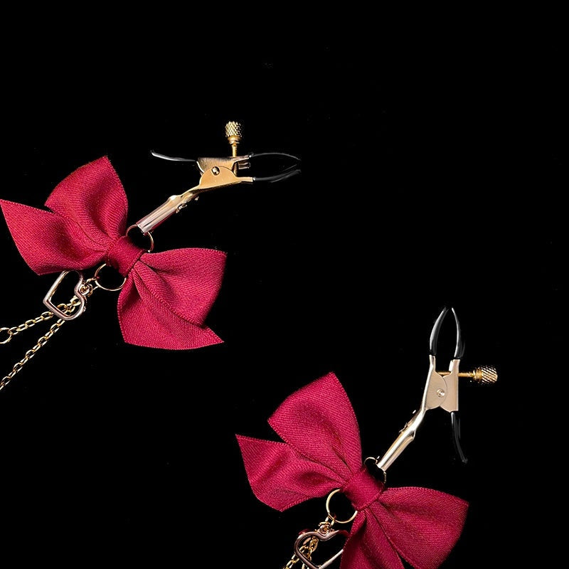 Gothic Bow Bell Pendant - Multi-Color Clip Attachment gothic jewelry product view 2 | Blackyyds