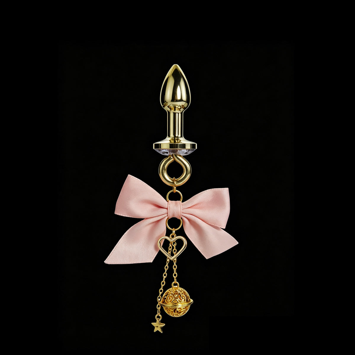 Gothic Bow Bell Pendant - Multi-Color Clip Attachment gothic jewelry product view 4 | Blackyyds