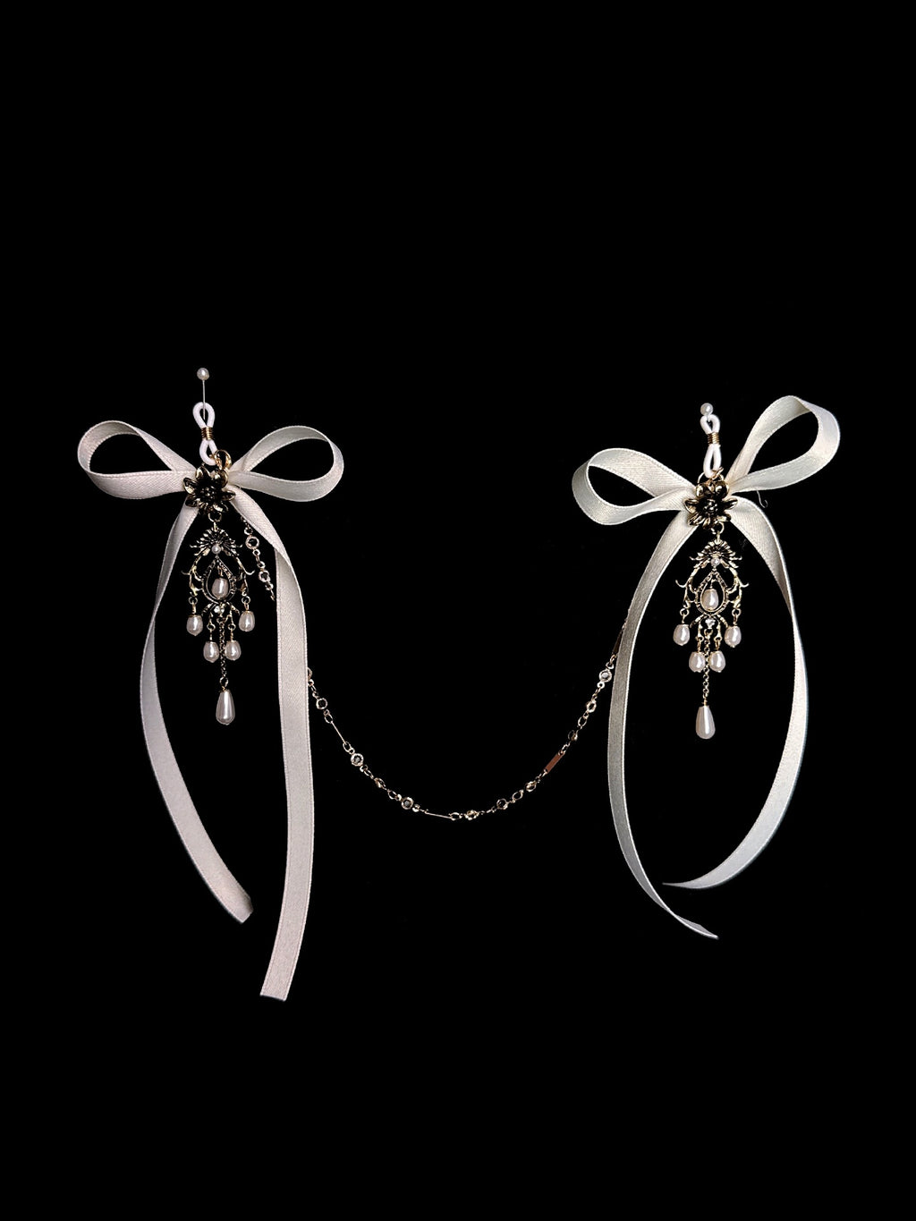 Gothic Bow Choker - with Body Chain product view 3 | Blackyyds