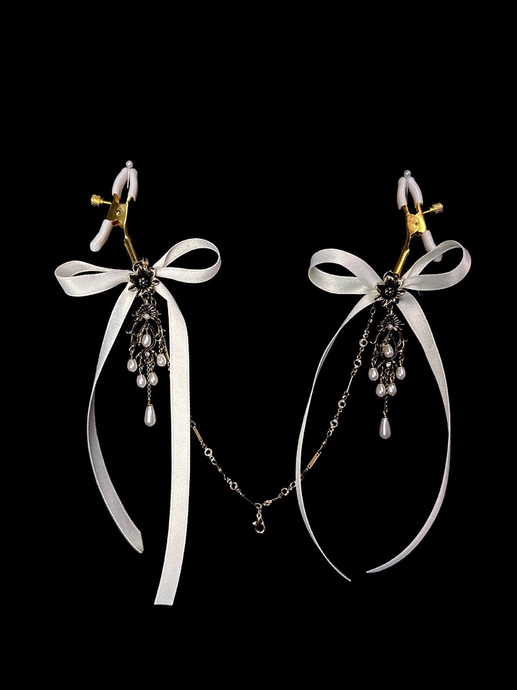 Gothic Bow Choker - with Body Chain waist chain product view 4 | Blackyyds
