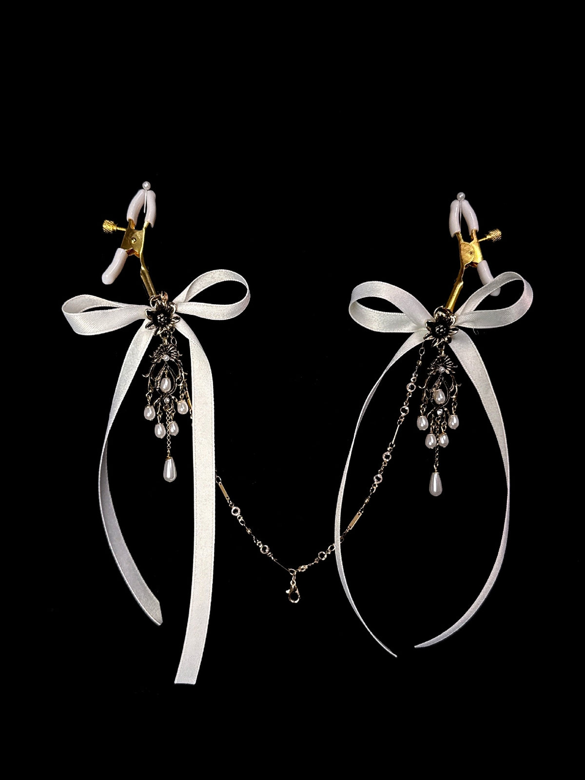 Gothic Bow Choker - with Body Chain waist chain product view 4 | Blackyyds