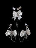 Gothic Bow Choker - Multi-Color Rhinestone with Body Chain — view 1