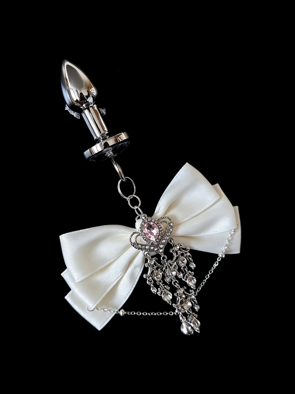 Gothic Bow Choker - Multi-Color Rhinestone with Body Chain — view 4