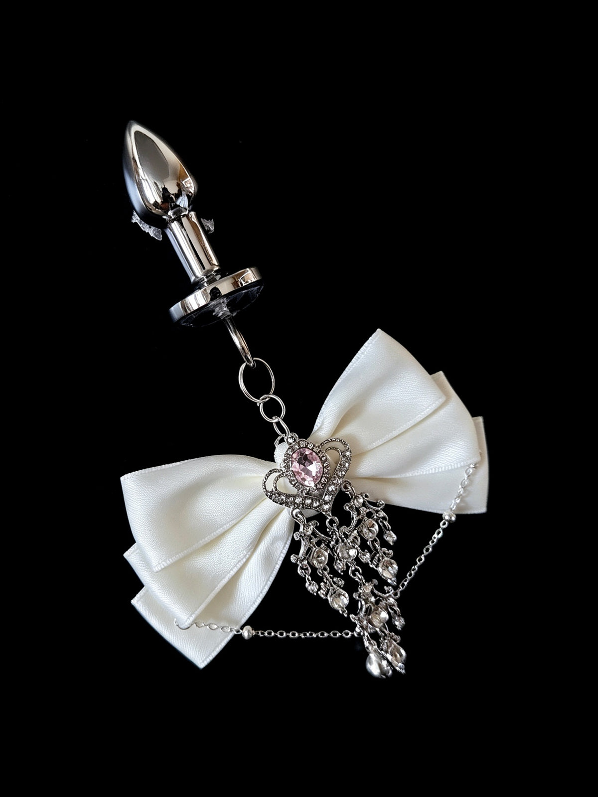 Gothic Bow Choker - Multi-Color Rhinestone with Body Chain — view 4