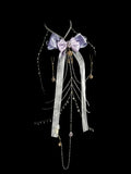 Gothic Bow Ribbon Choker - with Body Chain | Blackyyds
