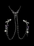 Gothic Butterfly Bell Choker - Zircon with Body Chain — view 1