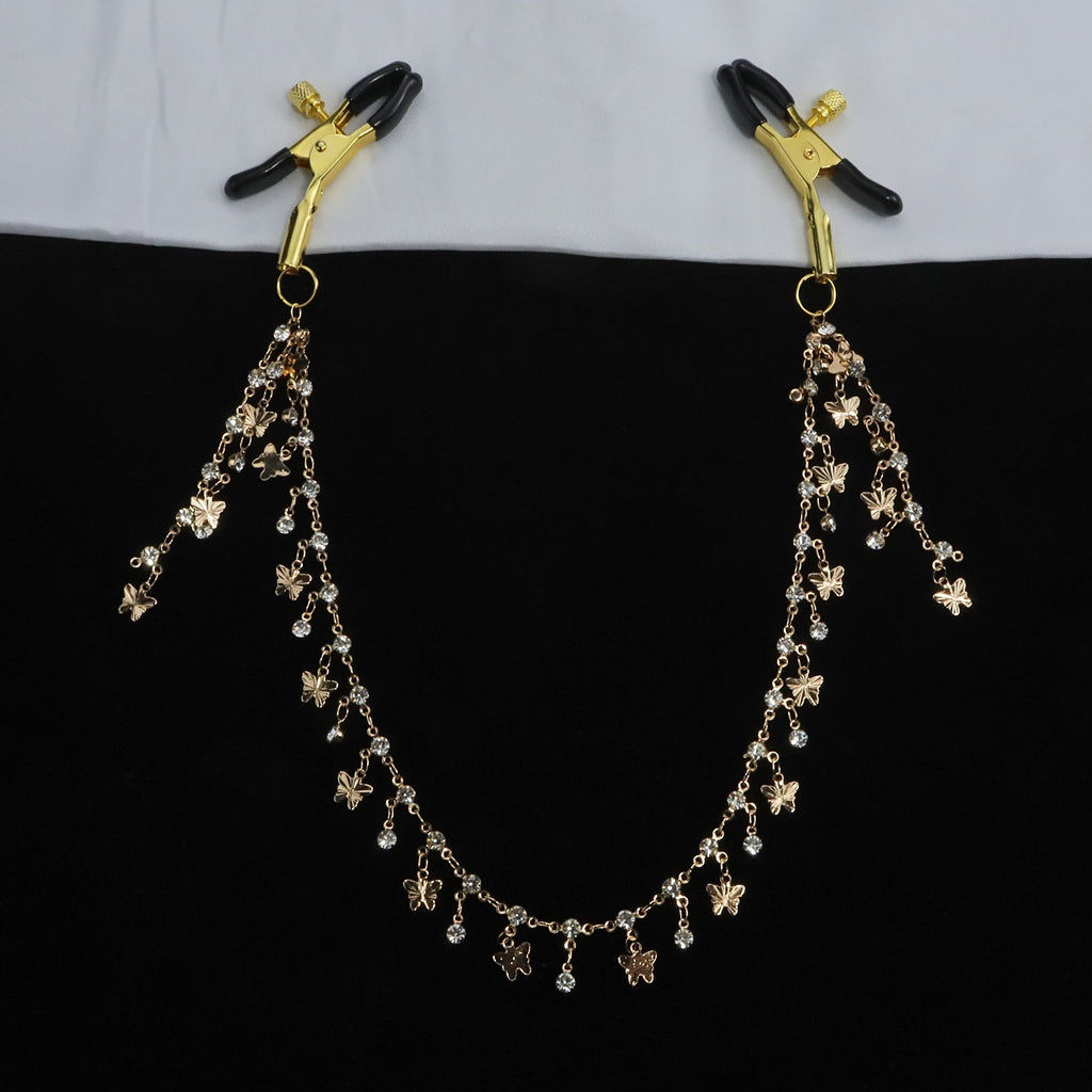 Gothic Butterfly Metal Chain Pendant - Multi-Color angle view | Blackyyds