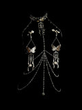 Gothic Butterfly Pendant - Rhinestone with Elastic Body Chain | Blackyyds