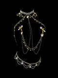 Gothic Butterfly Pendant - Rhinestone with Elastic Body Chain — view 1