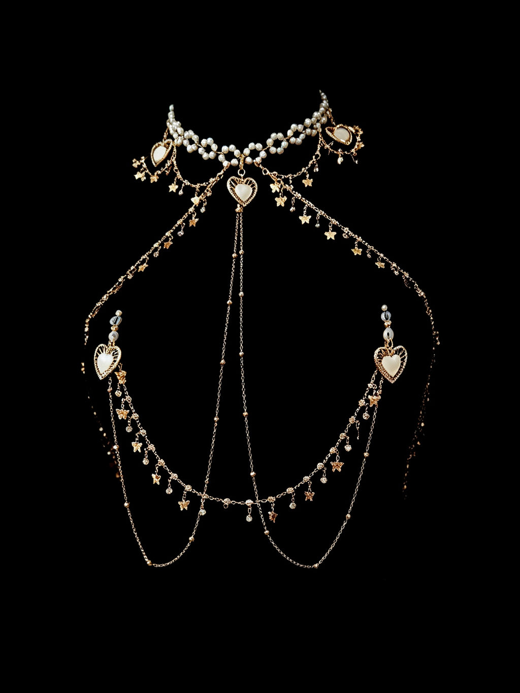 Gothic Butterfly Pendant - Rhinestone with Elastic Body Chain — view 2