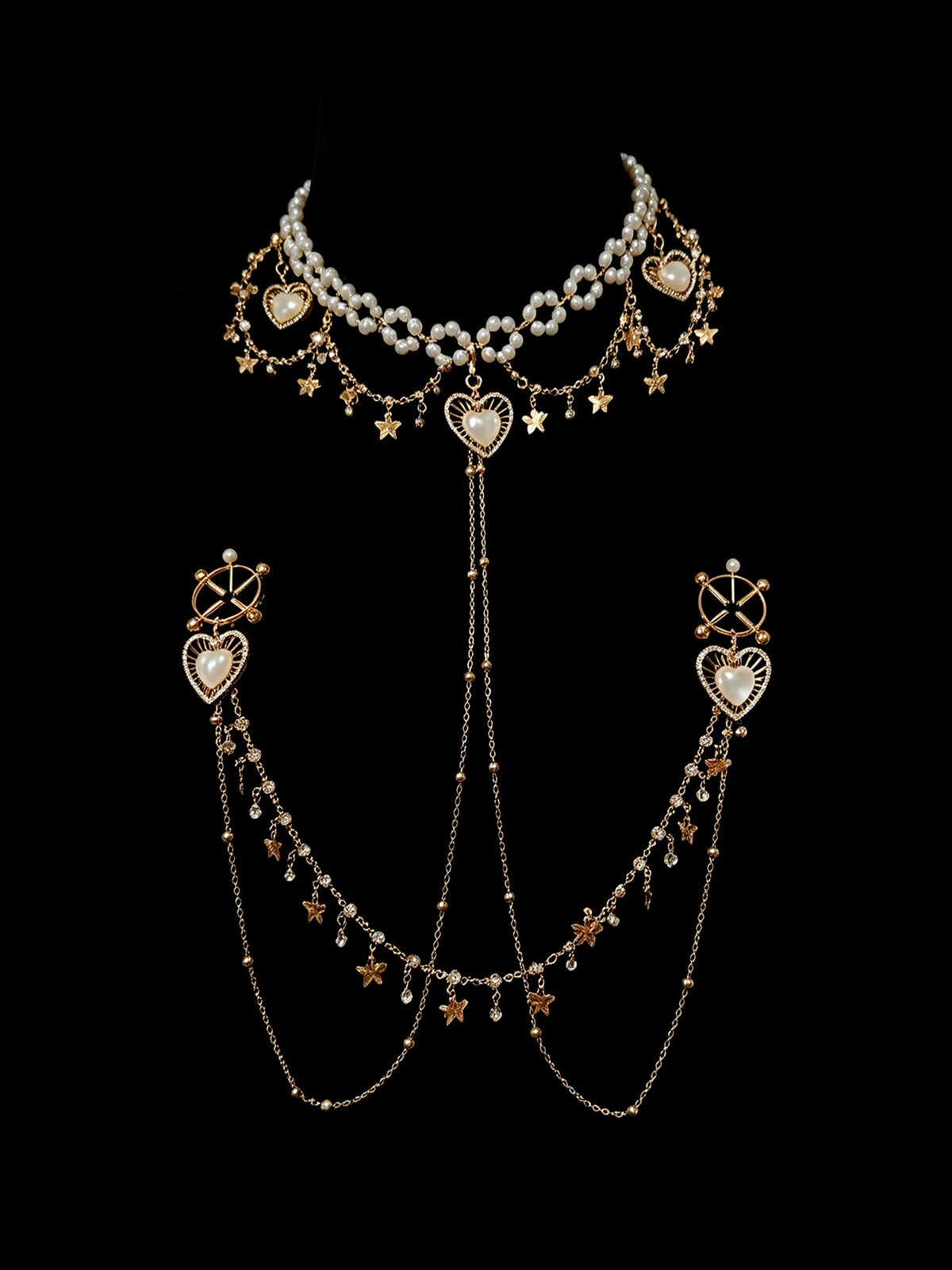 Gothic Butterfly Pendant - Rhinestone with Elastic Body Chain — view 5