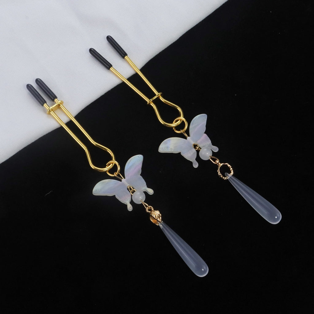 Gothic Butterfly Teardrop Pendant - Crystal Clip Attachment product view 3 | Blackyyds