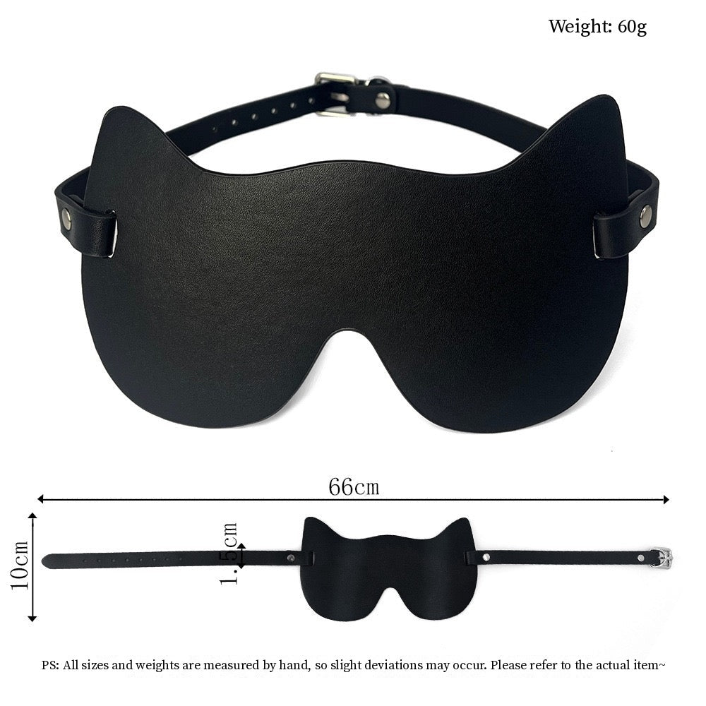 Gothic Cat Choker Bracelet Mask Set - Multicolor product view 3 | Blackyyds