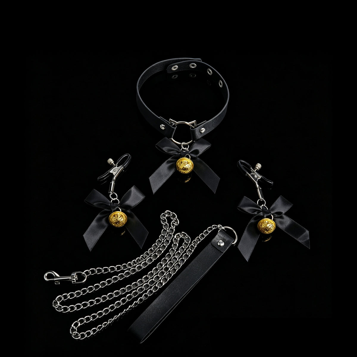 Gothic Cat Ear Bell Choker - Black | Blackyyds