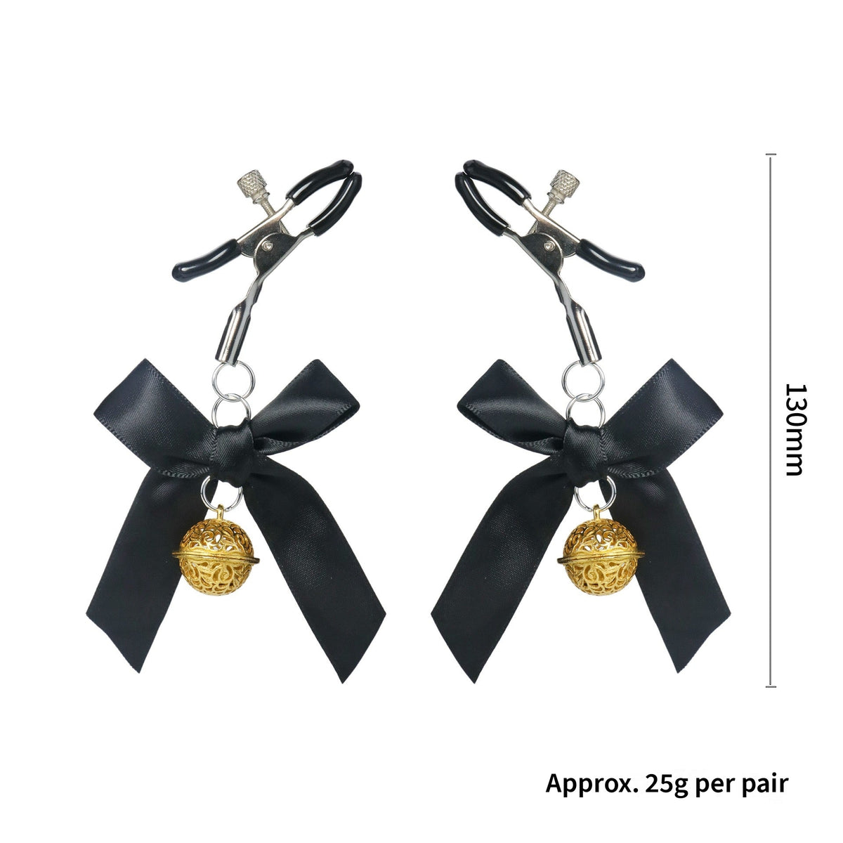 Gothic Cat Ear Bell Choker - Black angle view | Blackyyds