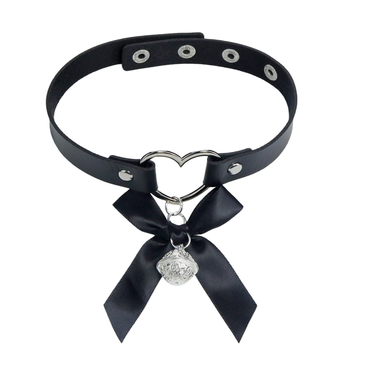 Gothic Cat Ear Bell Choker - Black product view 3 | Blackyyds