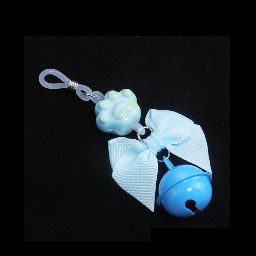 Gothic Cat Paw Bell Bow Pendant - Multi-Color Elastic Band Style gothic jewelry product view 2 | Blackyyds