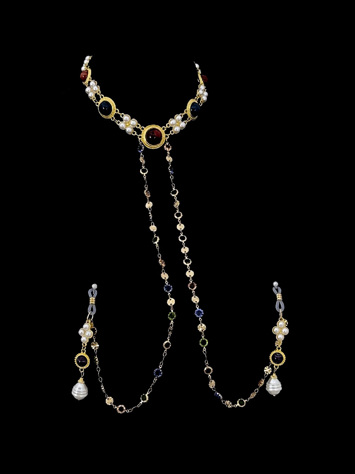 Gothic Choker - with Body Chain close-up detail | Blackyyds