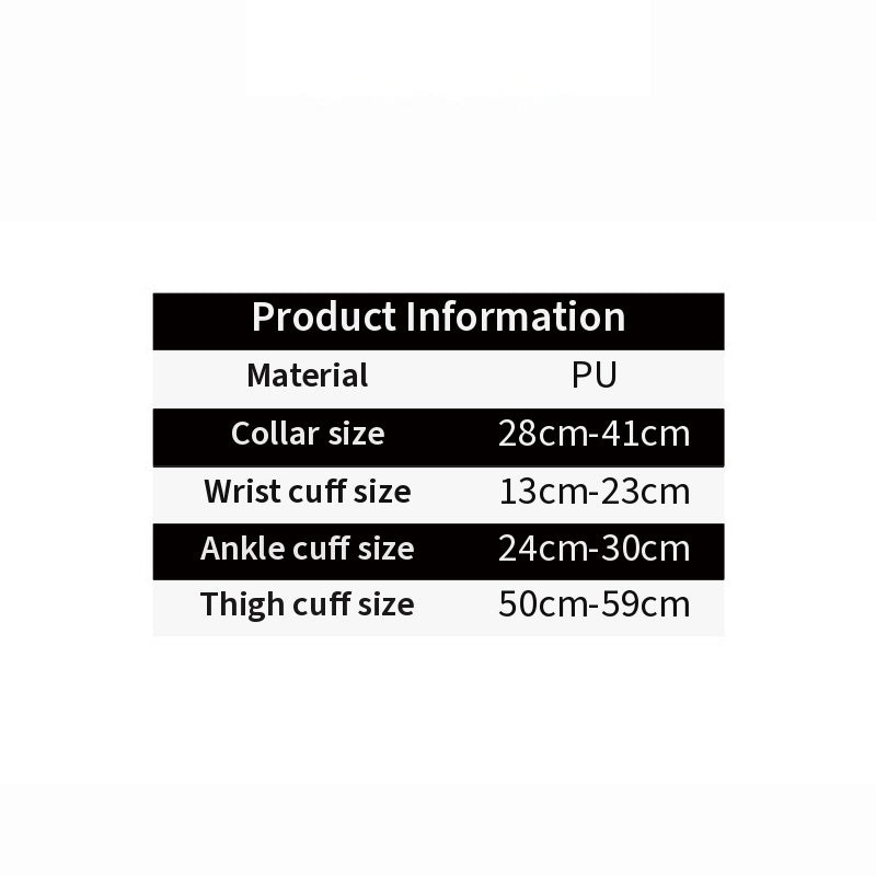 Gothic Choker Bracelet Set - 6-Piece White angle view | Blackyyds