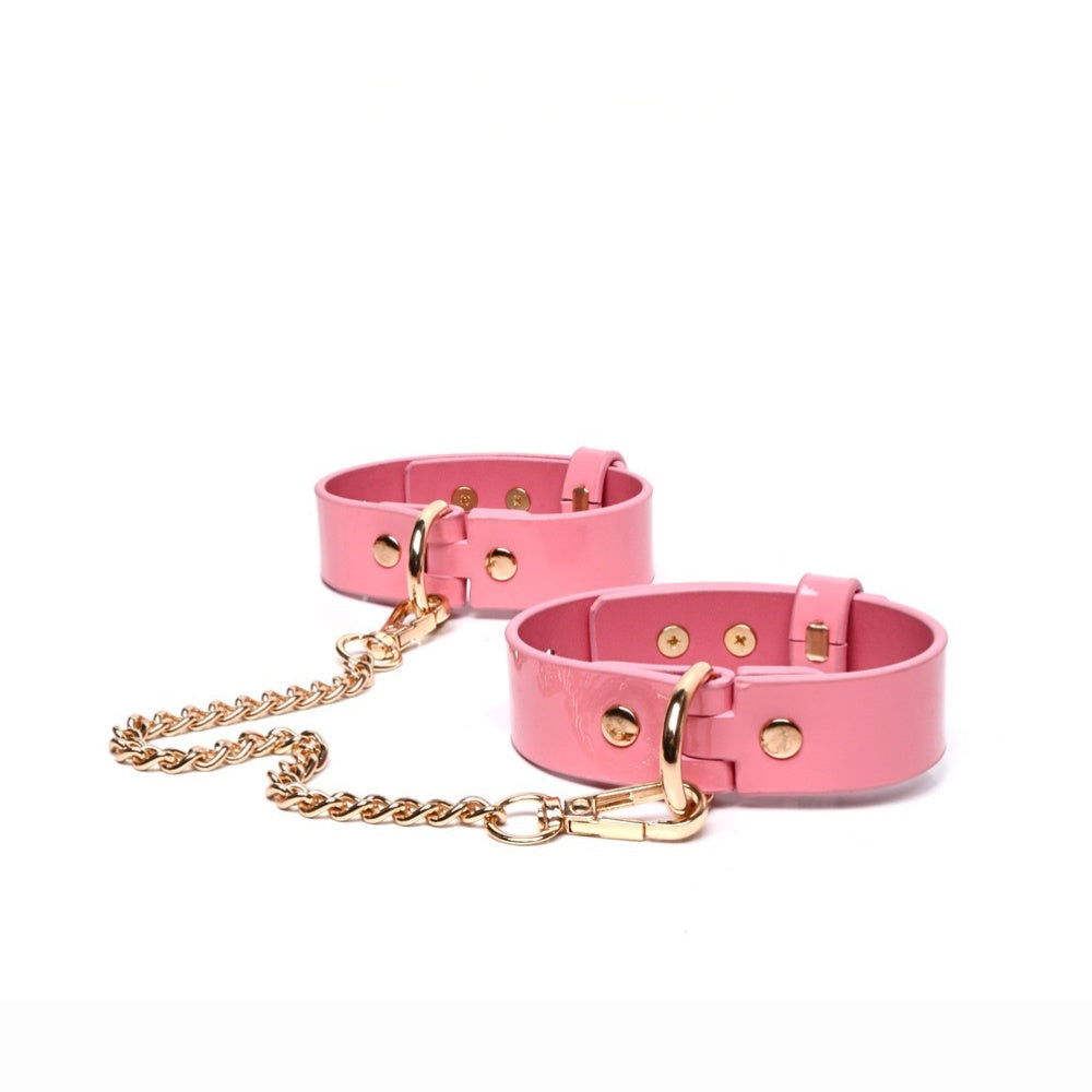 Gothic Choker Bracelet Set - 7-Piece Pink gothic jewelry product view 2 | Blackyyds
