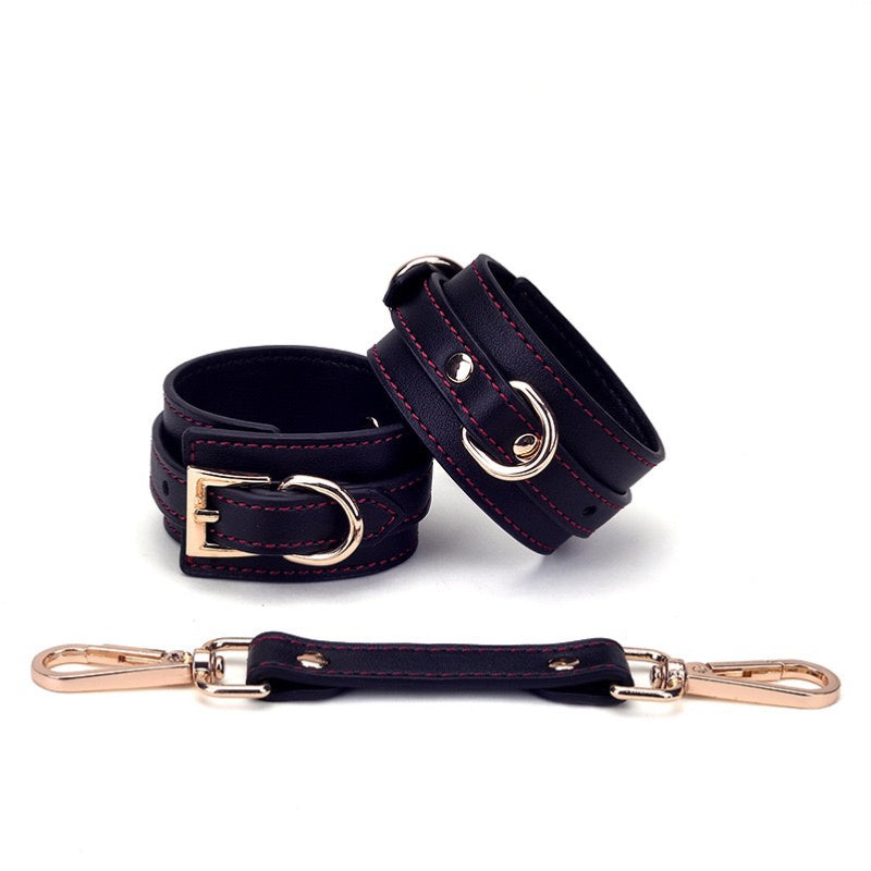 Gothic Choker Bracelet Set - 8-Piece Black-and-Red gothic jewelry product view 2 | Blackyyds