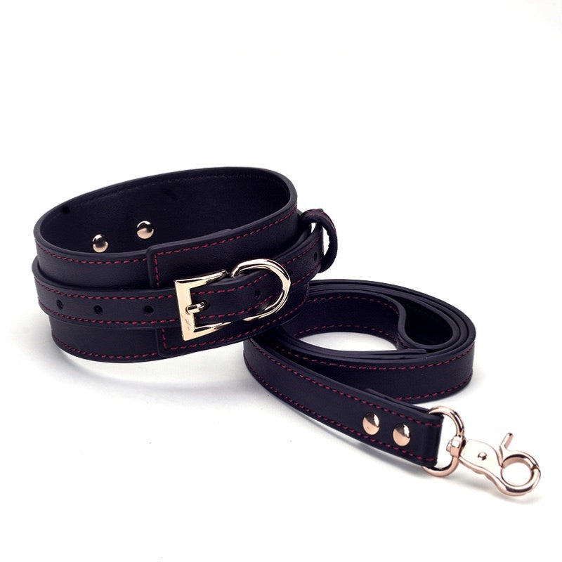 Gothic Choker Bracelet Set - 8-Piece Black-and-Red angle view | Blackyyds