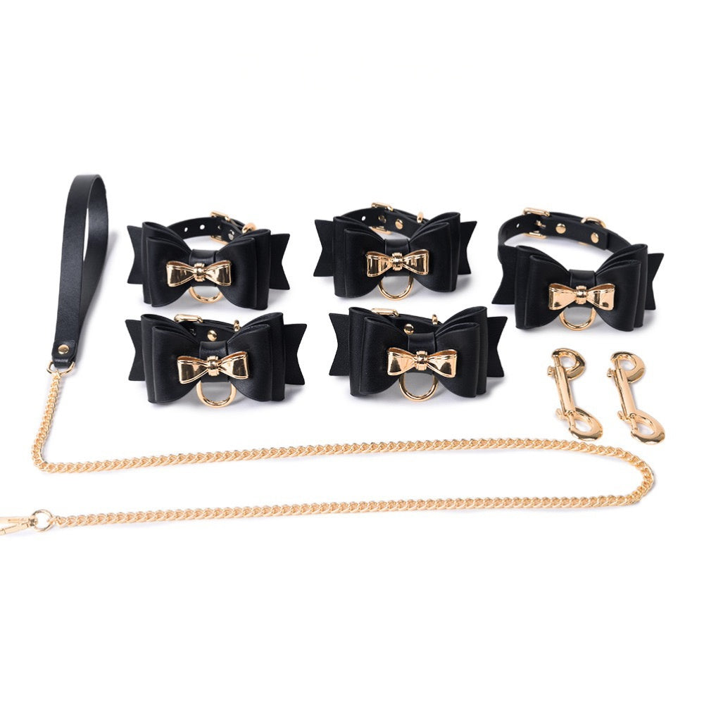 Gothic Choker Bracelet Set - 9-Piece Black gothic jewelry product view 2 | Blackyyds
