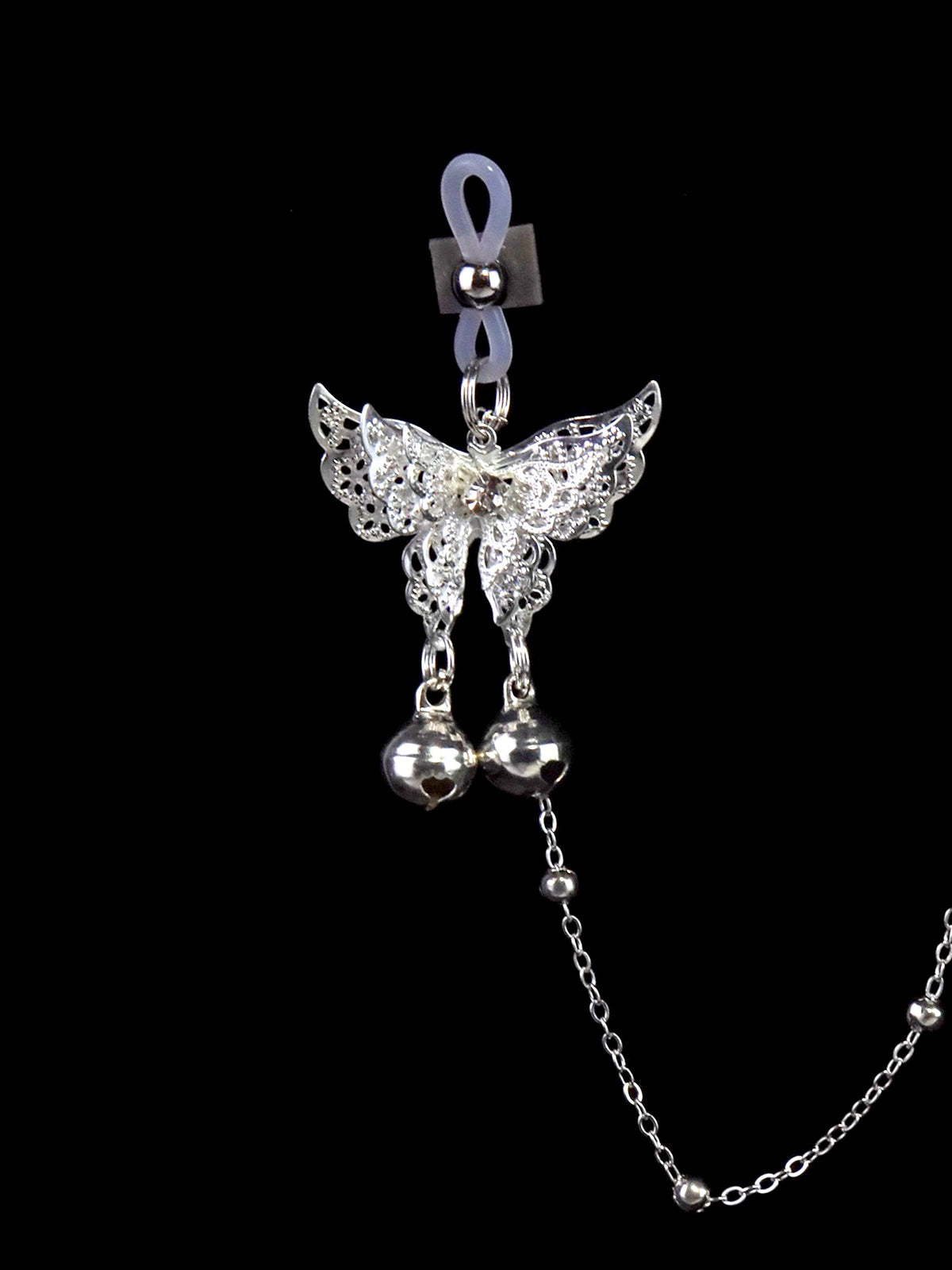 Gothic Cutout Butterfly Tassel Collarbone Necklace - Multi-Color Metal statement choker product view 4 | Blackyyds