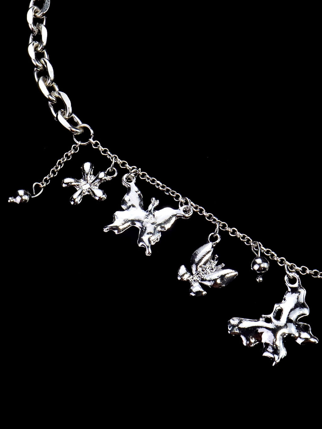 Gothic Cutout Butterfly Tassel Collarbone Necklace - Multi-Color Metal product view 5 | Blackyyds