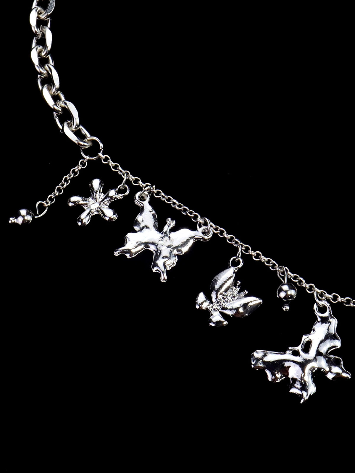 Gothic Cutout Butterfly Tassel Collarbone Necklace - Multi-Color Metal product view 5 | Blackyyds
