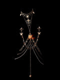 Gothic Glow Choker - Rhinestone with Body Chain | Alt Fashion Collar — view 1
