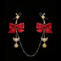 red gold heart angel bow pendant front view | Blackyyds