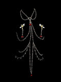 red heart bell body chain front view | Blackyyds