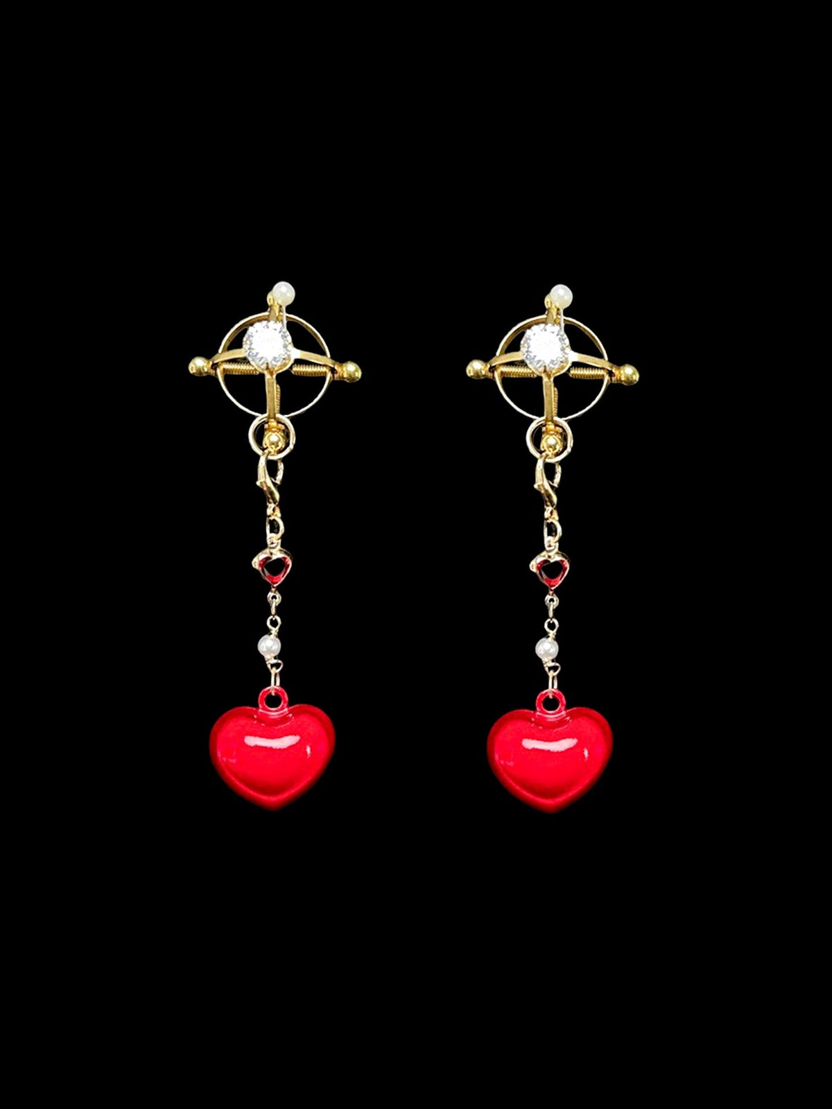 red heart body chain flat lay | Blackyyds