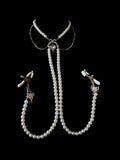 Gothic Heart Choker - Pearl with Body Chain | Blackyyds