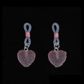 red blue heart ombre elastic pendant front view | Blackyyds