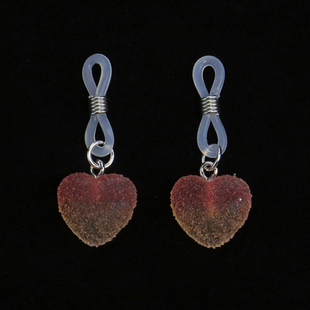 red blue heart pendant full product view | Blackyyds