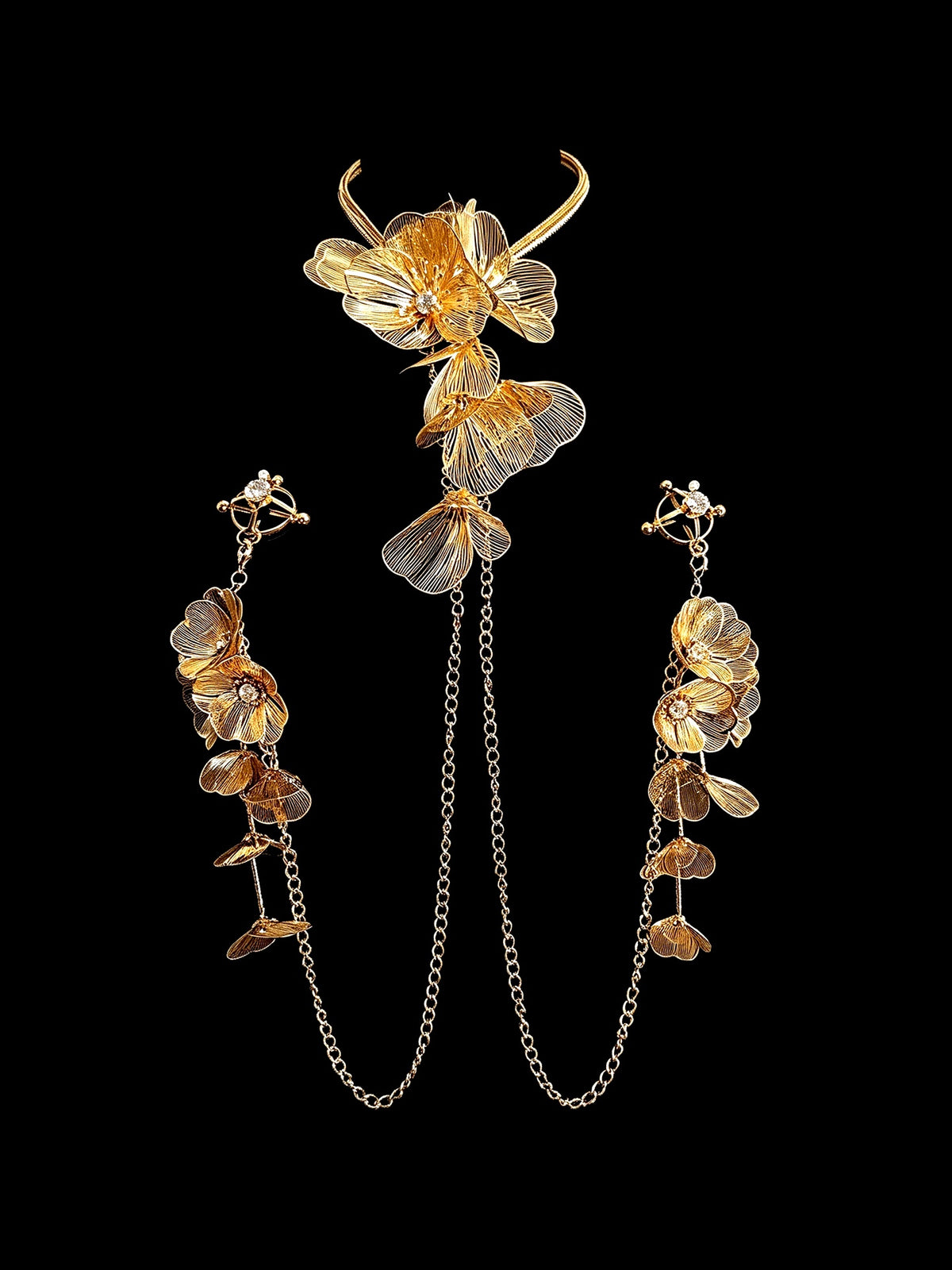 Gothic Oversized Flower Pendant - with Body Chain product view 3 | Blackyyds