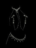 Gothic Pavé Rhinestone Choker - with Body Chain | Blackyyds