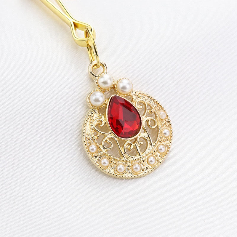 Gothic Pendant - Red-and-Gold Clip Attachment product view 3 | Blackyyds