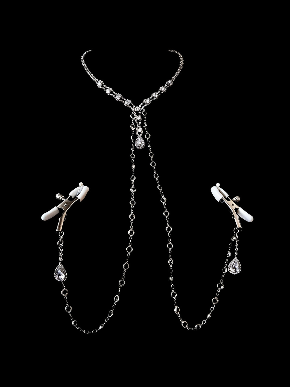 Gothic Rhinestone Choker - with Body Chain | Blackyyds