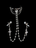 Gothic Rhinestone Choker - with Clip Body Chain | Blackyyds
