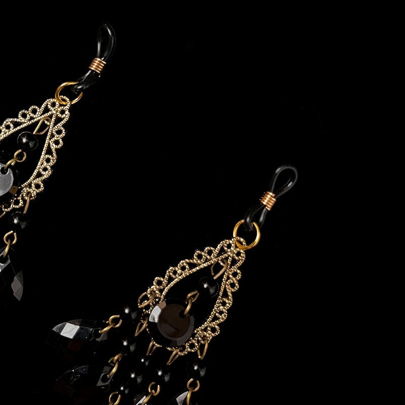 Gothic Silent Pendant - Black-and-Gold gothic jewelry product view 2 | Blackyyds