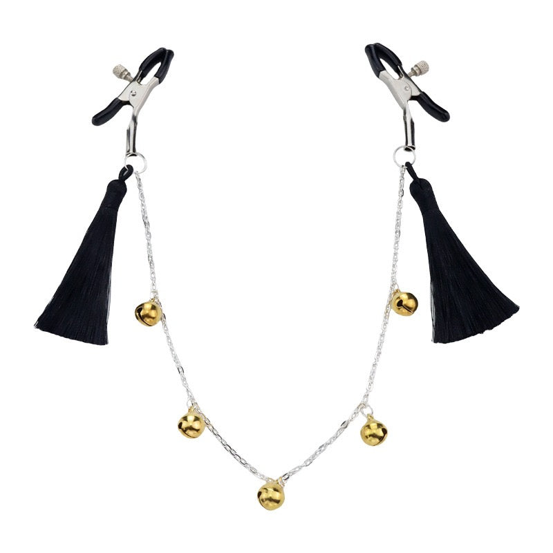 Gothic Tassel Bell Chain Pendant - Clip Attachment close-up detail | Blackyyds
