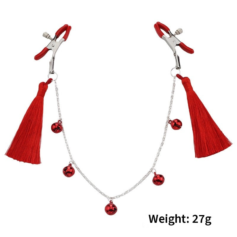 Gothic Tassel Bell Chain Pendant - Clip Attachment gothic jewelry product view 2 | Blackyyds