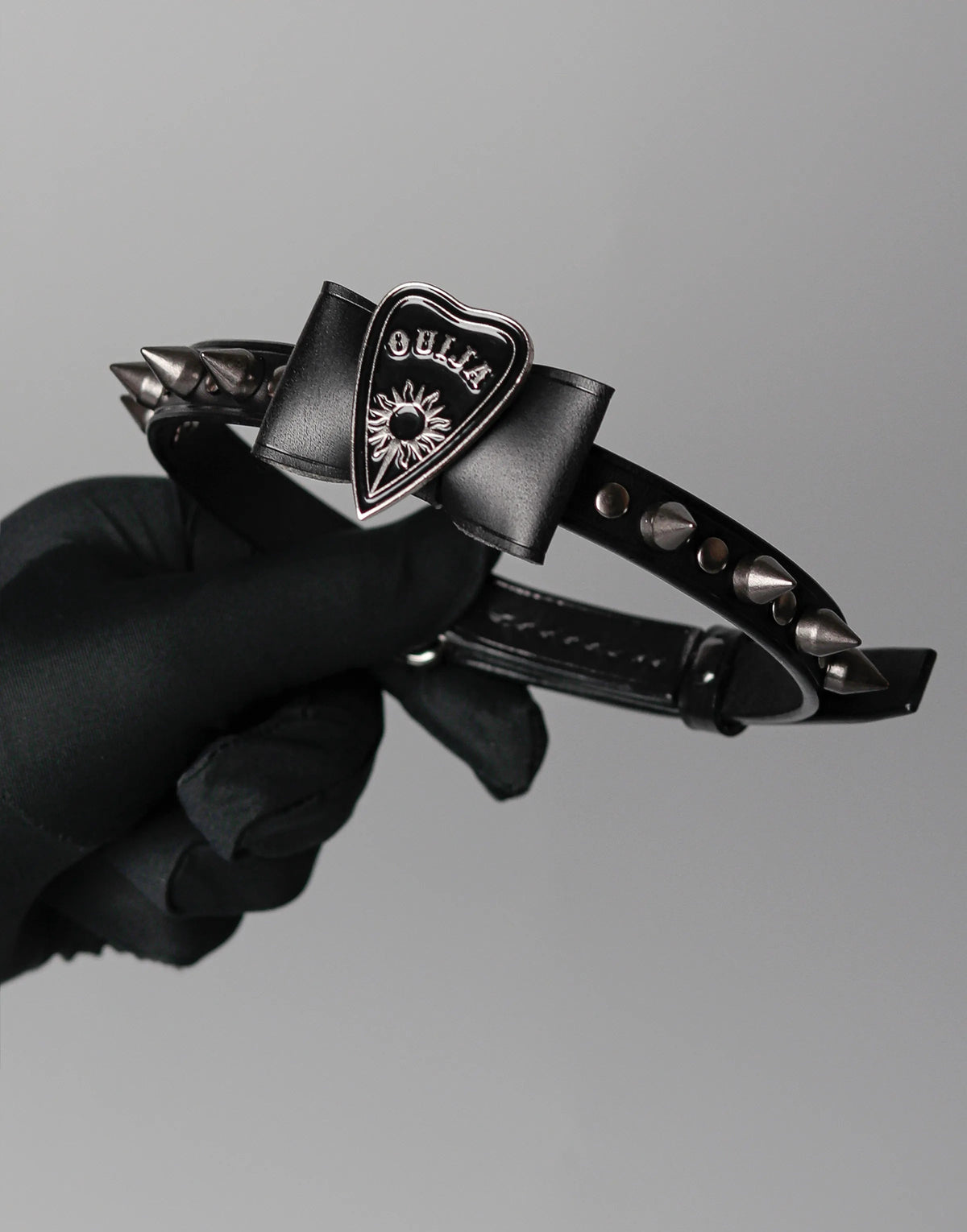rivet ouija eye choker front view | Blackyyds