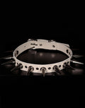 white spike trap choker front view | Blackyyds