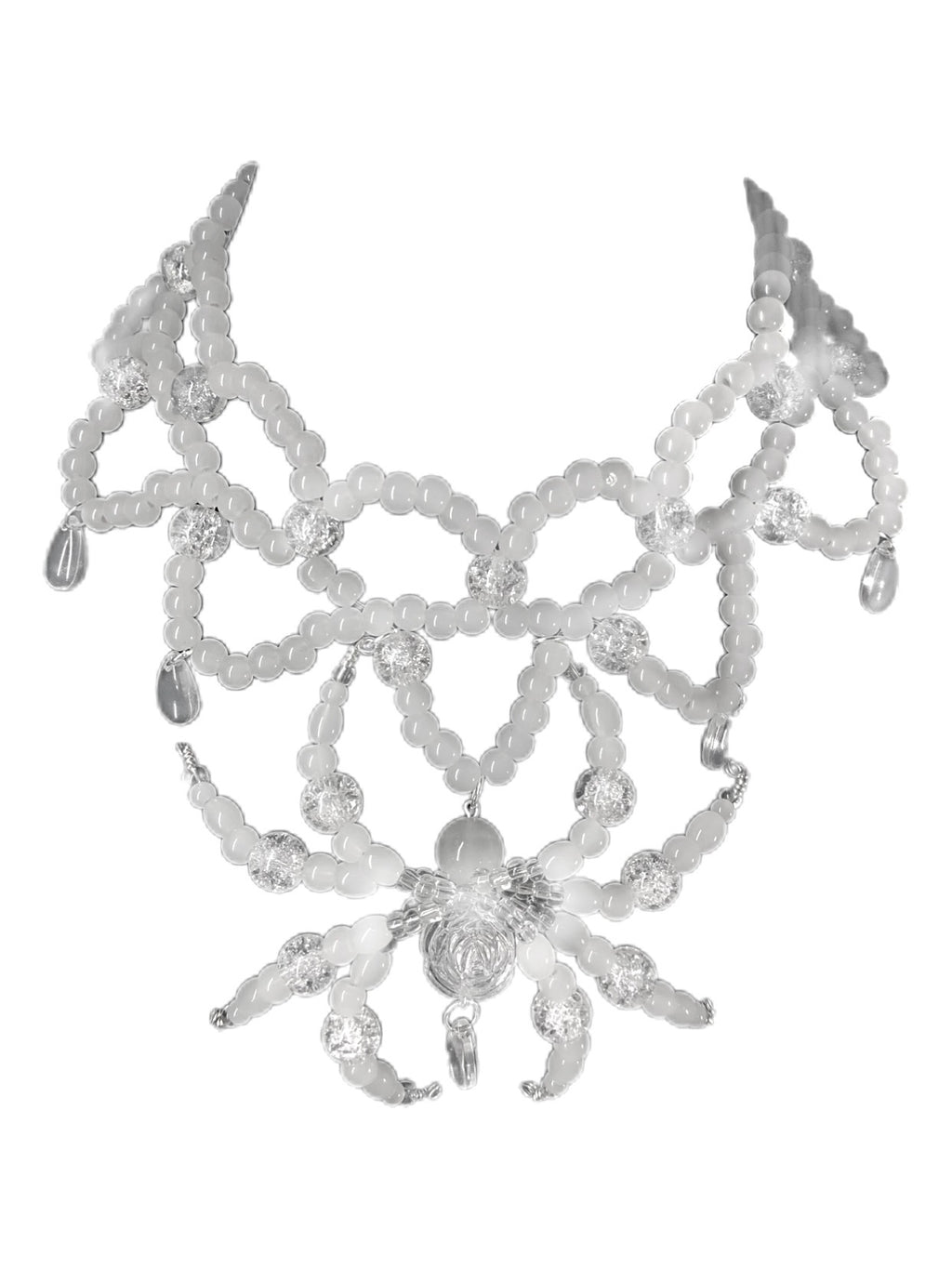 Jade Spirit Necklace Collar Dark Punk Gothic Choker angle view | Blackyyds