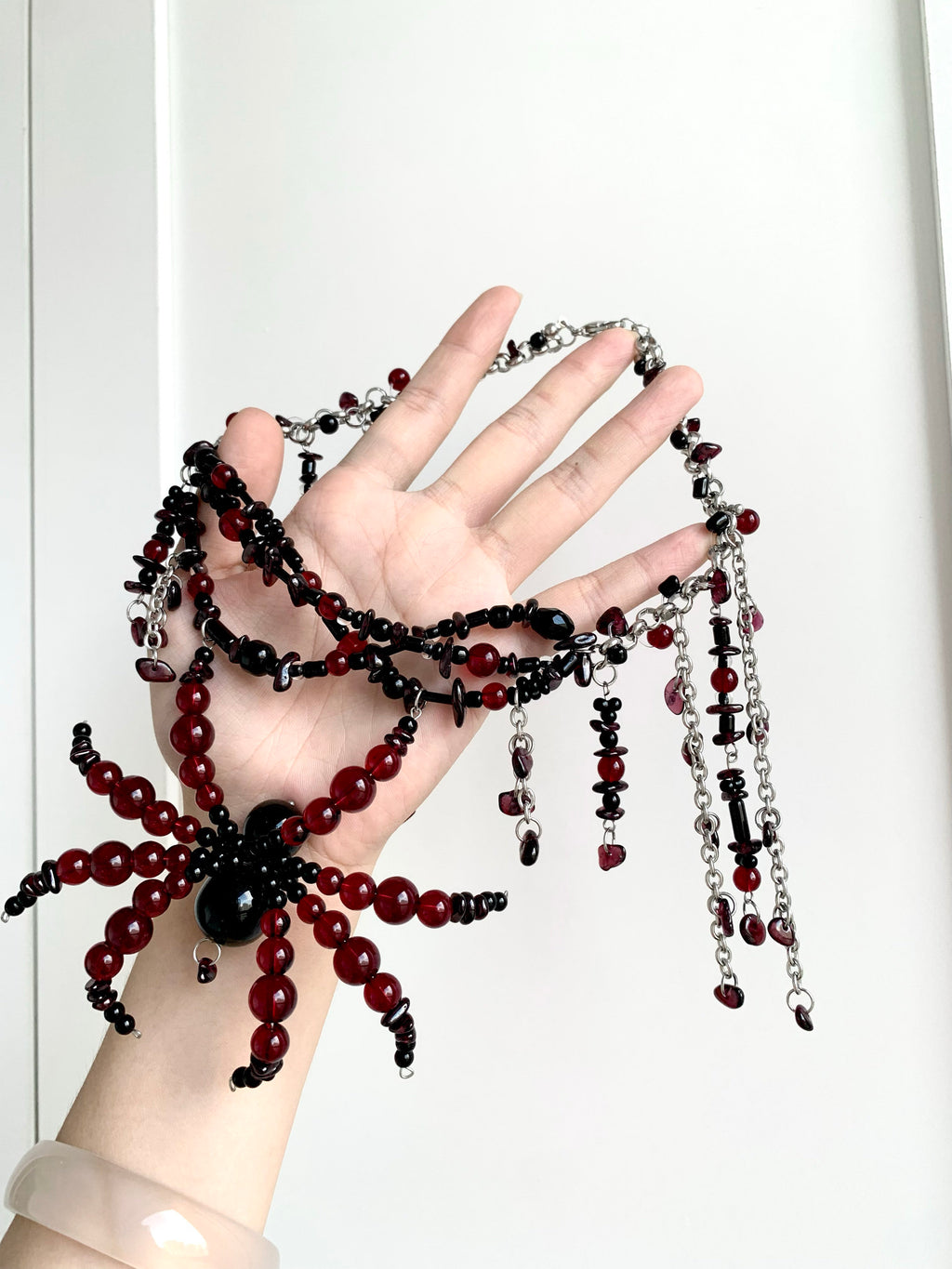 Plasma Spider Necklace Dark Gothic Punk Handmade product view 2 | Blackyyds